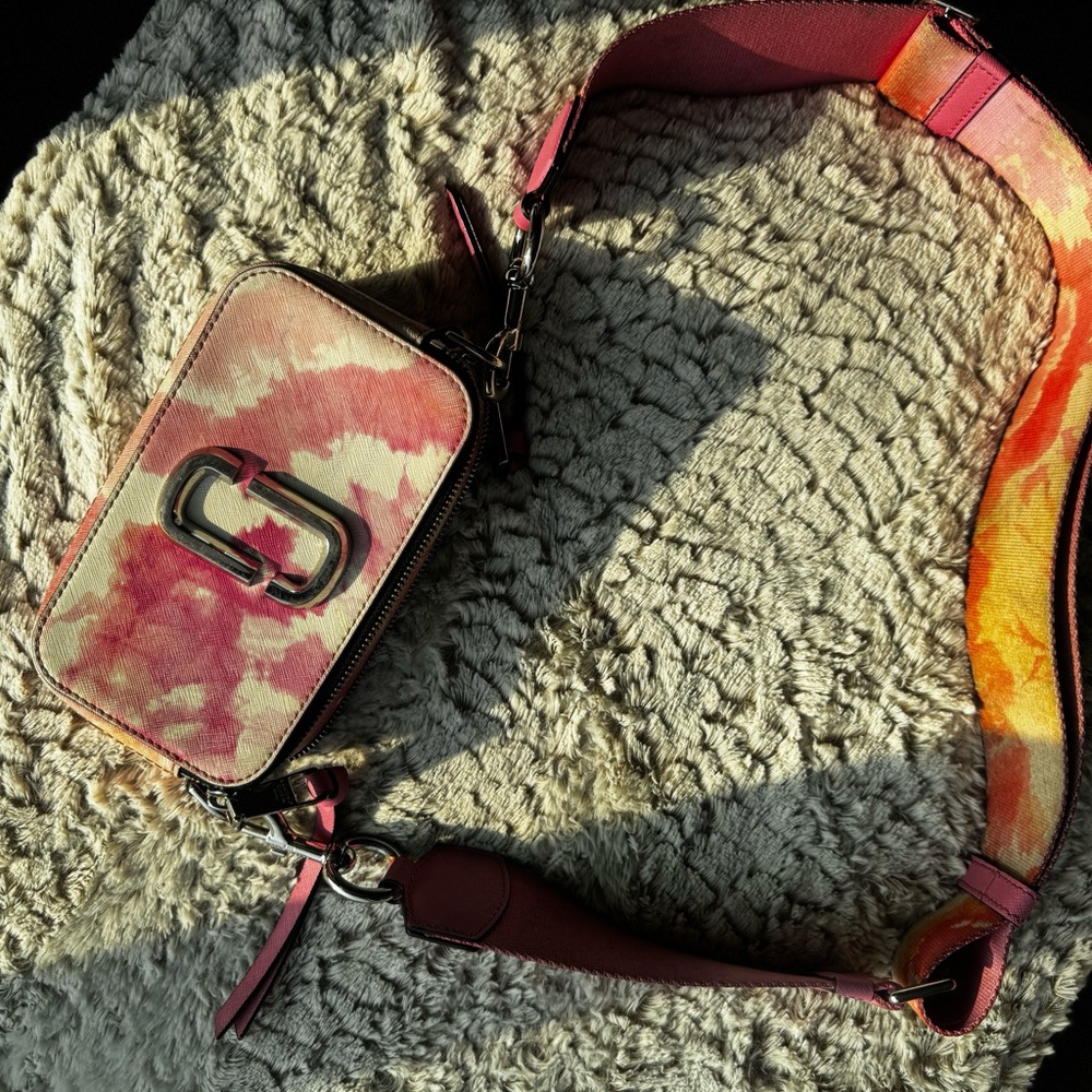 RARE Marc By Marc Jacobs Pink and Orange Tie-Dye Crossbody Bag